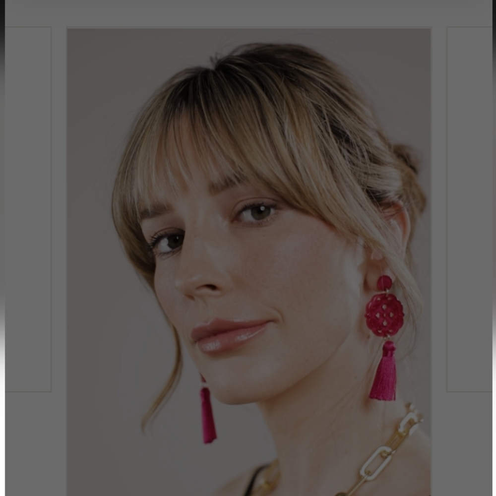 🧡NWT ZENZII Tortoise Allure Resin Tassel Earrings 2.5" - Picture 8 of 13
